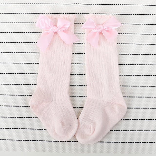 New Arrival Kids Socks Toddlers Girls Big Bow Knee