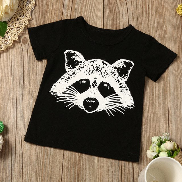 New summer children's suit boy fox head plaid