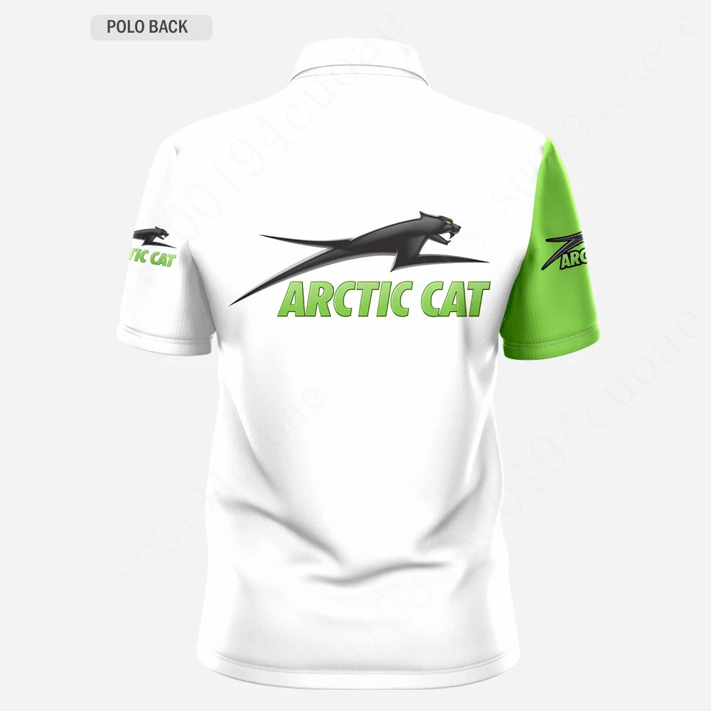 Arctic Cat Polo Shirts And Blouses Quick Drying Short Sleeve Harajuku